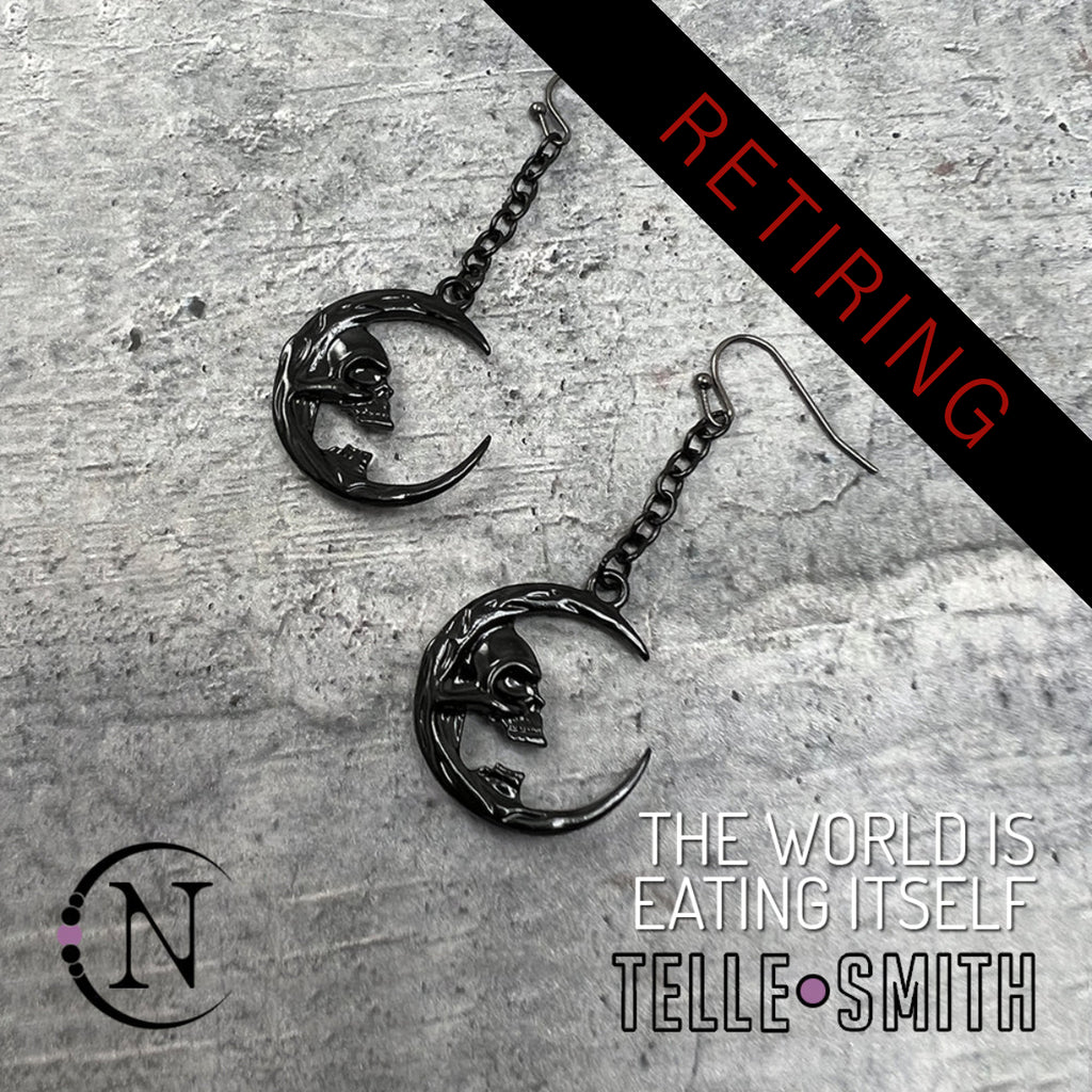 Black ~ The World is Eating Itself NTIO Earrings by Telle Smith *1 More!