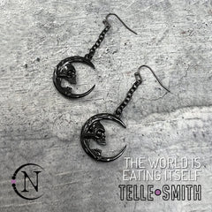 Black ~ The World is Eating Itself NTIO Earrings by Telle Smith *1 More!