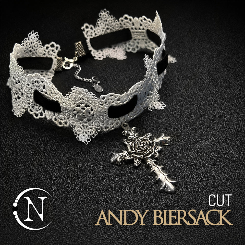 White Lace Choker ~ Cut by Andy Biersack & Lilith Czar ~ Limited
