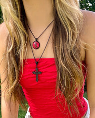 Black ~ Angel of Death NTIO Necklace by Johnnie Guilbert