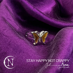 Ring ~ Stay Happy Not Crappy by Johnnie Guilbert
