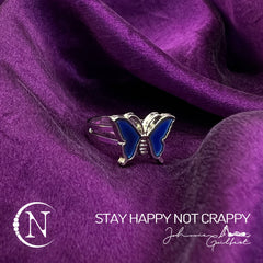 Ring ~ Stay Happy Not Crappy by Johnnie Guilbert