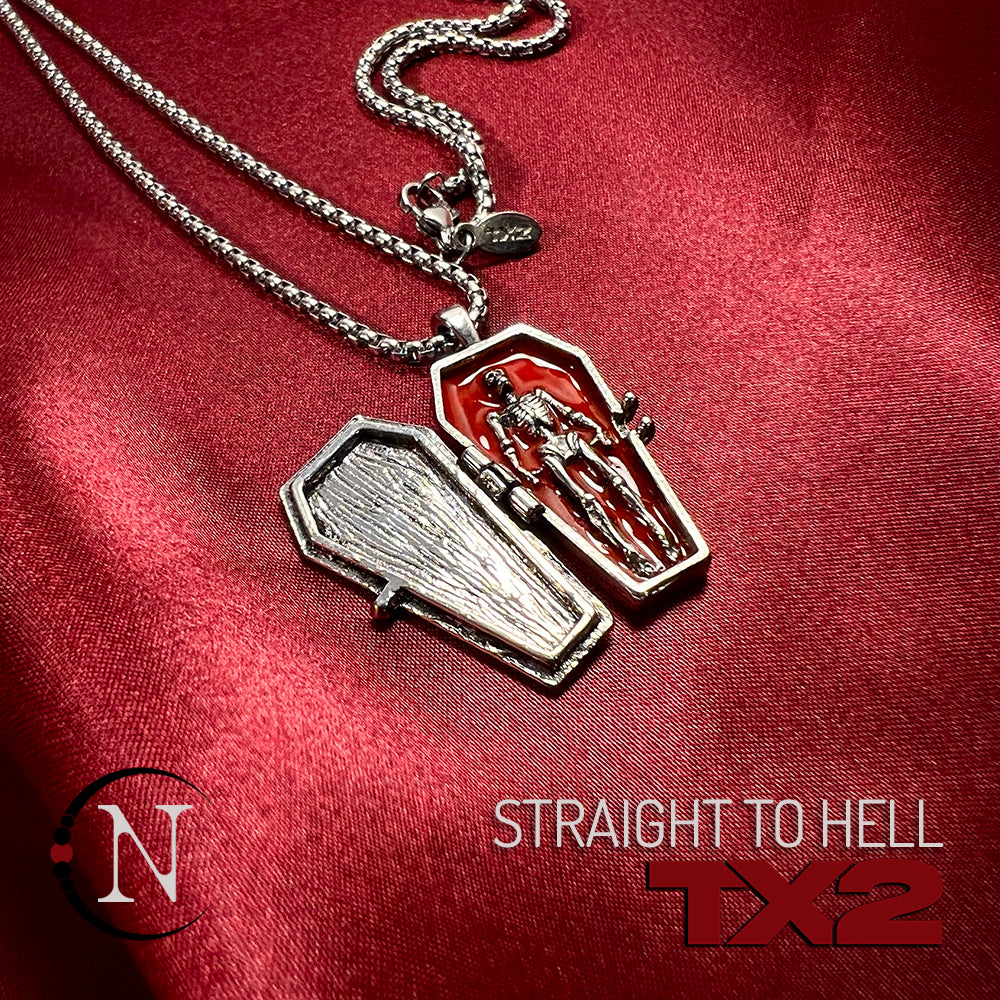 Straight To Hell Necklace by TX2 – Never Take It Off | MERCH WITH