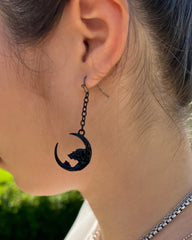 Black ~ The World is Eating Itself NTIO Earrings by Telle Smith *1 More!