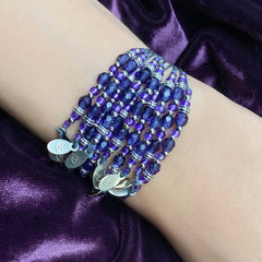 February Amethyst NTIO Birthstone Bracelet