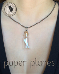 Paper Planes NTIO Vial Necklace by Spencer Chamberlain