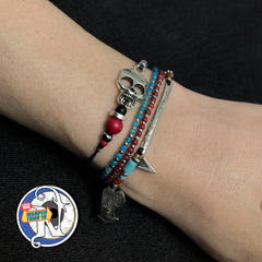 Red 25 Years NTIO Bracelet by Vans Warped Tour
