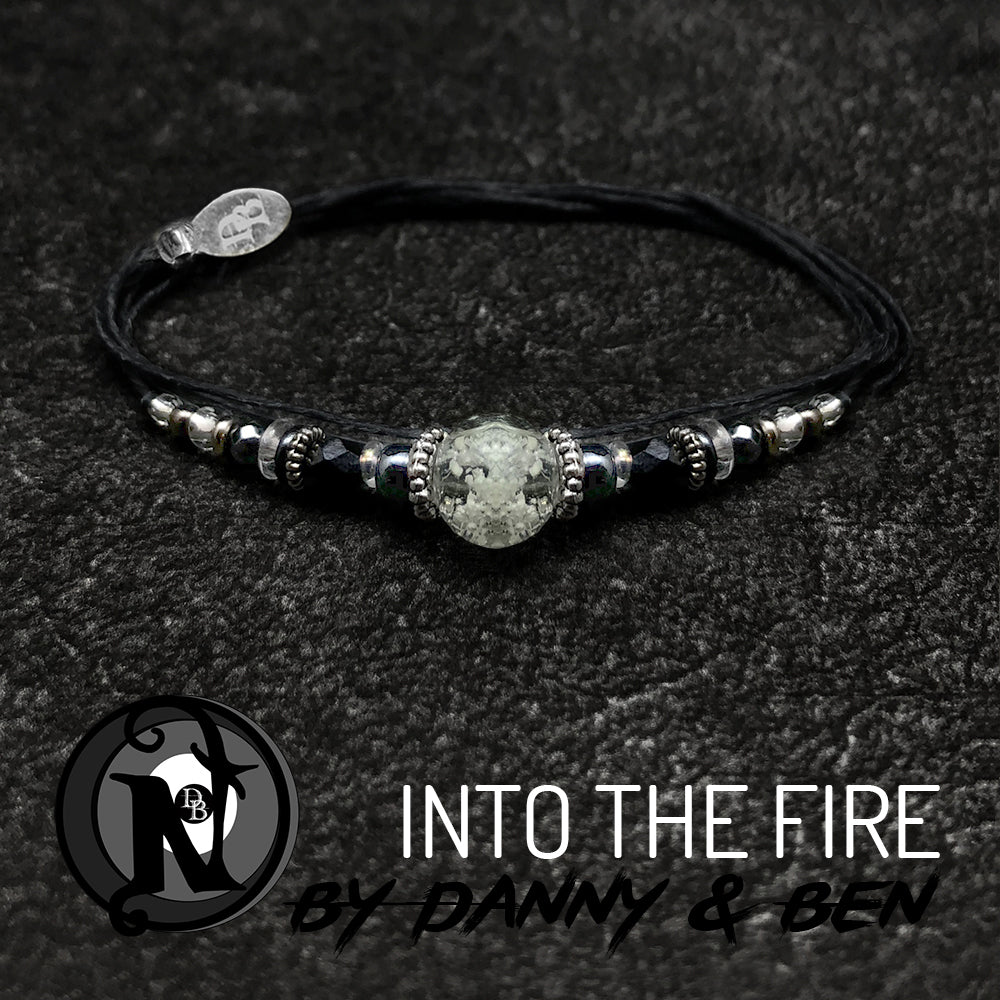 White Into the Fire NTIO Bracelet By Danny Worsnop and Ben Bruce