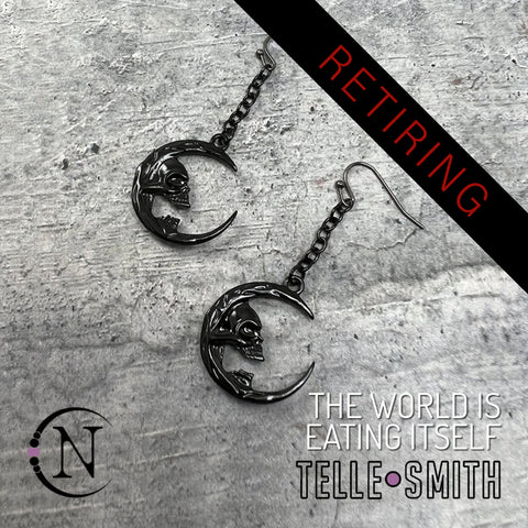 Black ~ The World is Eating Itself NTIO Earrings by Telle Smith *1 More!
