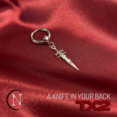 A Knife In Your Back Single Earring by TX2 ~ Limited Edition