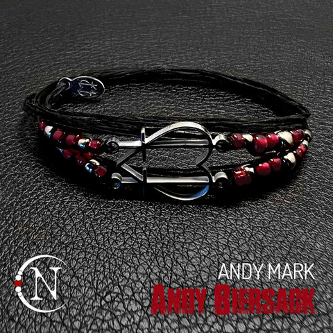 Red New Size ~ "Andy Mark" NTIO Bracelet by Andy Biersack