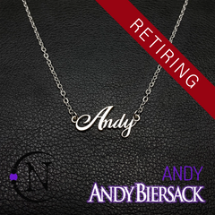 Necklace Pendant~ Andy Nameplate by Andy Biersack