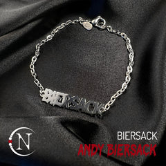 Chain Bracelet ~ Biersack Nameplate by Andy Biersack ~ Limited Edition ~ 35 + FREE PHOTO