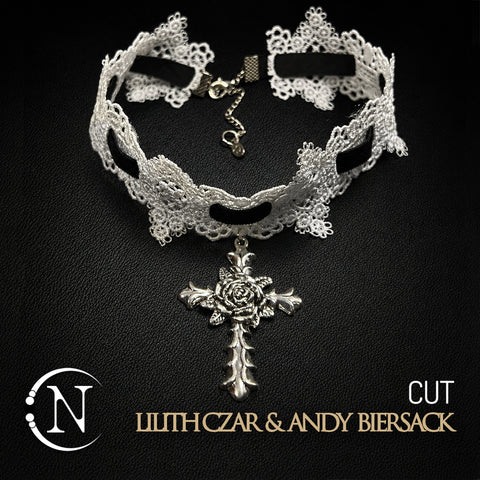 White Lace Choker ~ Cut by Lilith Czar & Andy Biersack ~ Limited Edition