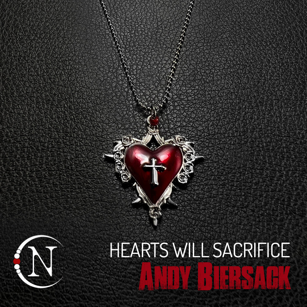 Red ~ Hearts Will Sacrifice Necklace by Andy Biersack