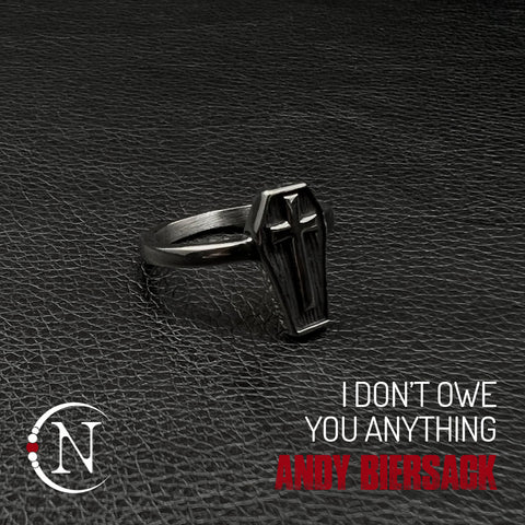 I Don't Owe You Anything Coffin Ring By Andy Biersack
