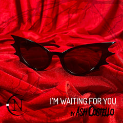 I'm Waiting For You Bat Wing Sunglasses by Ash Costello