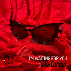 I'm Waiting For You Bat Wing Sunglasses by Ash Costello