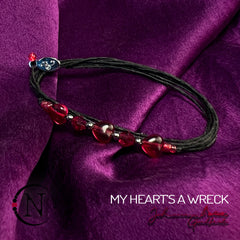 Red ~ My Heart's A Wreck NTIO Bracelet by Johnnie Guilbert