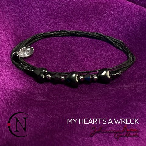 Black My Heart's A Wreck NTIO Bracelet by Johnnie Guilbert
