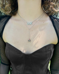 THE DARK OBSESSION a Whatever You Do... Don't Push The Red Button Necklace by Chris Cerulli ~AFTER DARK COLLECTION
