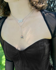 THE DARK OBSESSION a Whatever You Do... Don't Push The Red Button Necklace by Chris Cerulli ~AFTER DARK COLLECTION