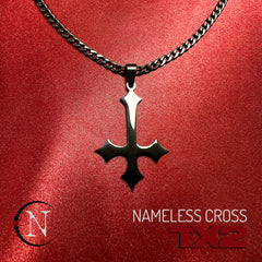 Black ~ Nameless Cross Necklace by TX2