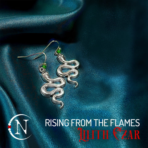 Earrings ~ Rising From The Flames Holiday 2024 by Lilith Czar ~ Limited Edition