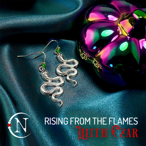 Earrings ~ Rising From The Flames Holiday 2024 by Lilith Czar ~ Limited Edition