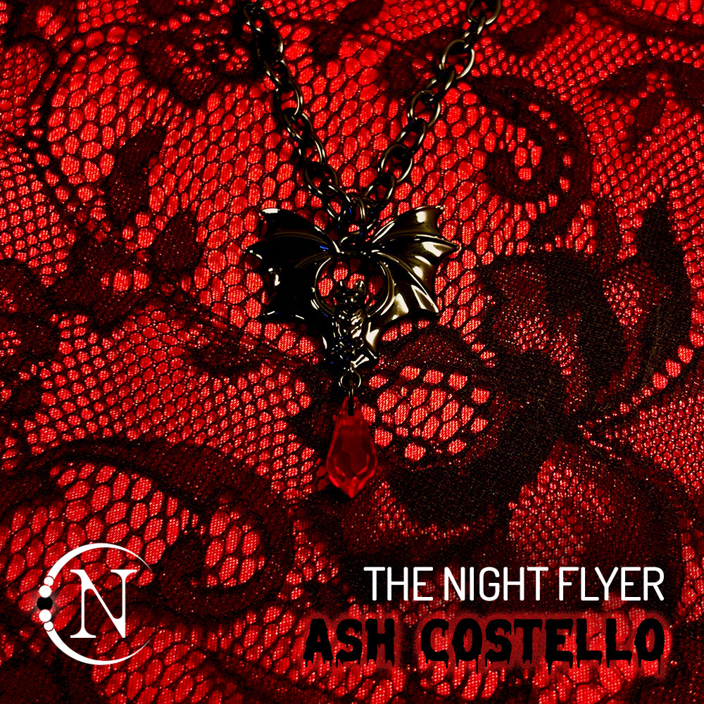 THE NIGHT FLYER Bat Choker/Necklace by Ash Costello~ AFTER DARK COLLECTION