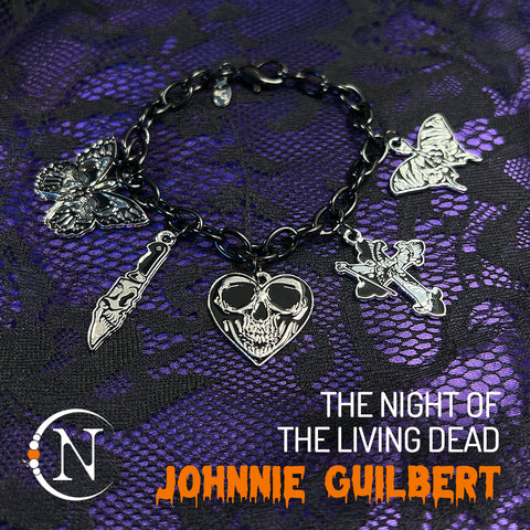 THE ZOMBIE Night of the Living Dead Charm Bracelet by Johnnie Guilbert ~After Dark Collection