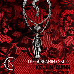 THE SCREAMING SKULL Double Chain Necklace Based on Romance, Jealousy & Love from Beyond the Grave by Kellin Quinn ~AFTER DARK COLLECTION