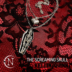 THE SCREAMING SKULL Double Chain Necklace Based on Romance, Jealousy & Love from Beyond the Grave by Kellin Quinn ~AFTER DARK COLLECTION