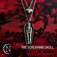 THE SCREAMING SKULL Double Chain Necklace Based on Romance, Jealousy & Love from Beyond the Grave by Kellin Quinn ~AFTER DARK COLLECTION