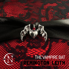 THE VAMPIRE BAT Tie on Satin Choker by Remington Leith ~AFTER DARK COLLECTION