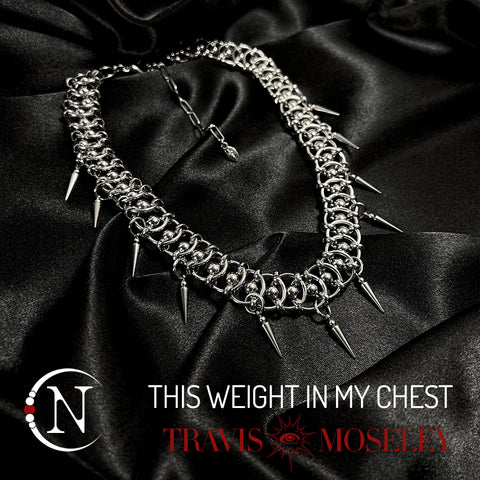 This Weight In My Chest Armor Mesh Necklace by Trevor Moseley