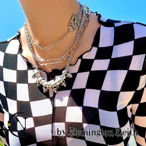 Remington Leith Silver 3 Piece NTIO Necklace/Choker Stack