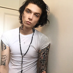 NTIO Rosary Necklace Knives and Pens by Andy Biersack