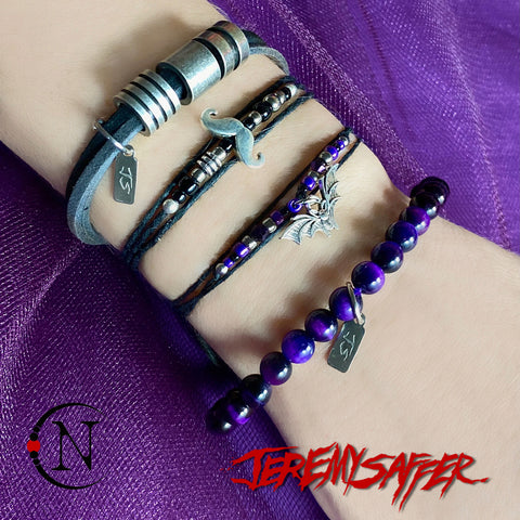 Blood Vessel Purple 3 Piece NTIO Bracelet Bundle by Jeremy Saffer