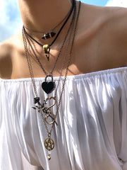 Gunmetal One From the Heart NTIO Necklace Danny Worsnop & Ben Bruce
