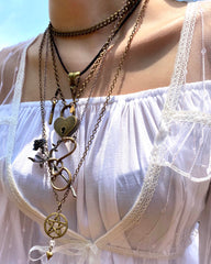 Ben Bruce Brass 5 Piece NTIO Necklace Stack