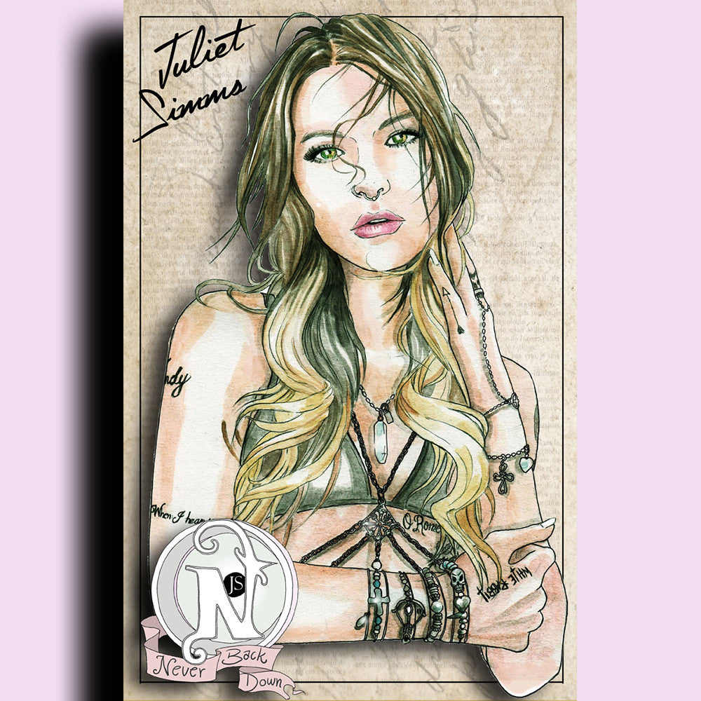 JULIET SIMMS - ARTIST POSTER by XOBillie