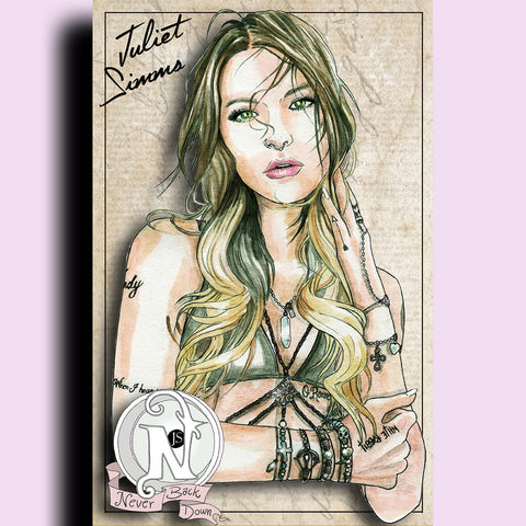 JULIET SIMMS - ARTIST POSTER by XOBillie