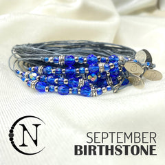 September Sapphire NTIO Birthstone Bracelet
