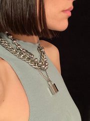 100 Little Deaths Oversized Ball Chain Choker by Lilith Czar
